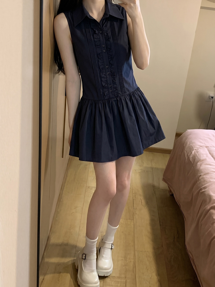 Korean Style A Line Shirt Dress - เดรสเชิ้ตสไตล์เกาหลีทรงเอไลน์ ช่วยให้ดูผอมเพรียว สำหรับผู้หญิง รุ่นใหม่สำหรับฤดูร้อน พร้อมดีไซน์เข้ารูปช่วงเอว