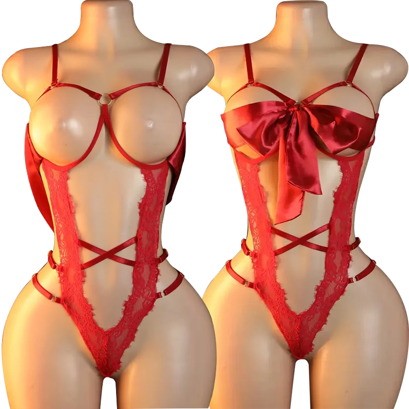 Lingerie - ชุดชั้นในเซ็กซี่สำหรับผู้หญิง บราเปิด ชุดชั้นในเปิดเป้า ชุดนอนเบบี้ดอลล์ ชุดบอดี้สูทลูกไม้ซีทรู ชุดคอสตูมสุดเย้ายวน