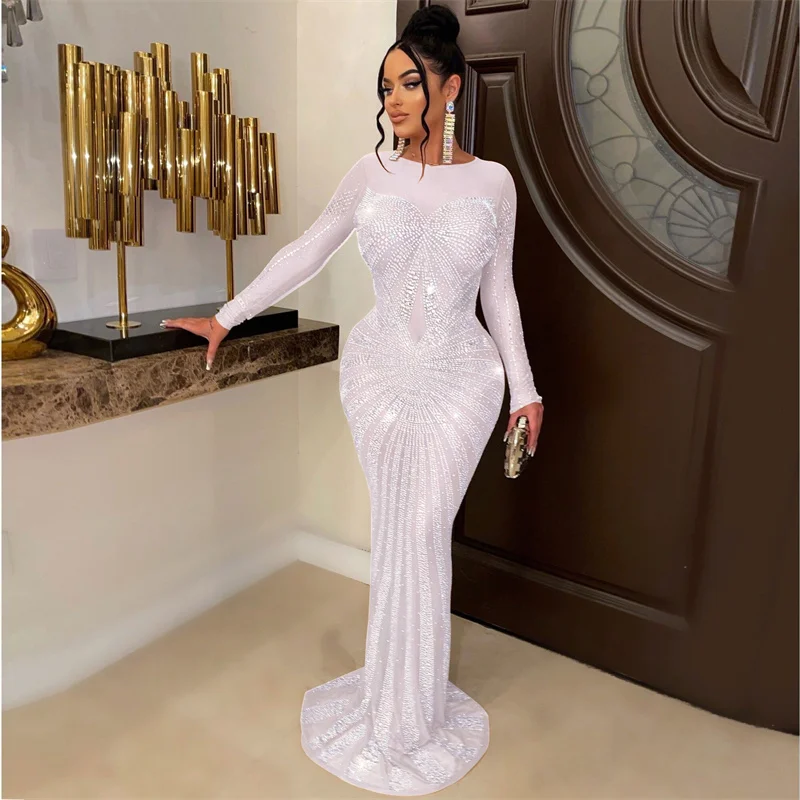 เซ็กซี่คริสตัล Rhinestones Mer - Sparkly Rhinestone Club Party Dress บทวิจารณ์และราคา