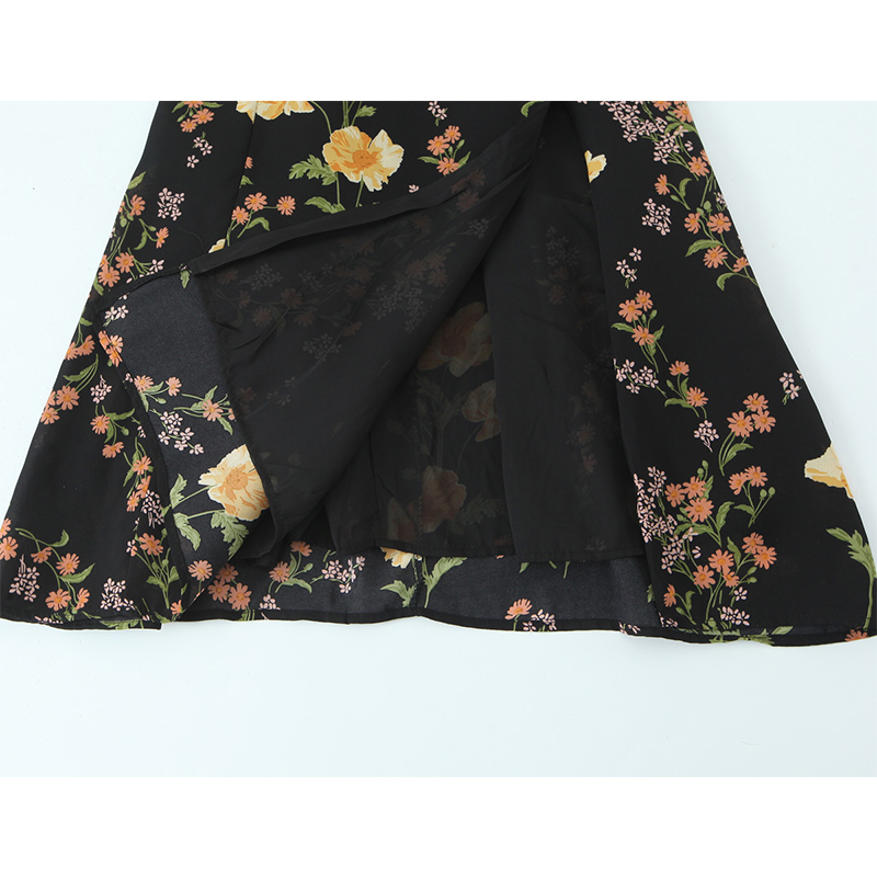 YENKYE ภาษาฝรั่งเศสคําสไตล์วิน - French Vintage Floral Midi Dress บทวิจารณ์และราคา