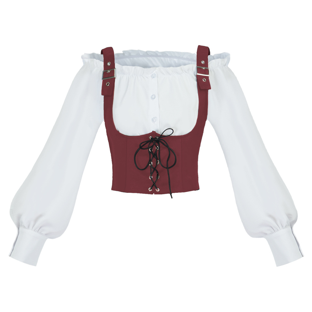 เสื้อเบลาส์ผู้หญิงสไตล์เรโทรตะ - Blouses บทวิจารณ์และราคา