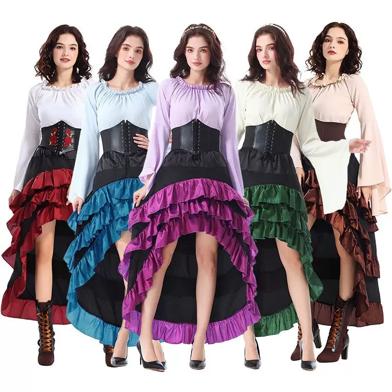 ชุดเดรสยาวสไตล์วรรณกรรมฮาโลวีน - Skirts บทวิจารณ์และราคา